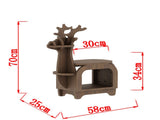 Sub Black Walnut Trumpet Creative Reindeer-Shaped Solid Wood Bookshelf for Kids V888-ELOSUNG28555
