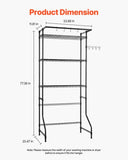 VEVOR Over Washer and Dryer Storage Shelf Single Row 3 Tiers Washer Rack Black V952-LDXYJZJTJKDPT81AW001V0