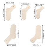 10Pcs Wooden Sock for Knitting Set Beige Wood Sock Form Stretchers for Home Use V1192-AZ-W-24727