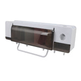 Toothbrush Cup Holder Multifunction Wall Mounted with Toothpaste Dispenser Towel Hook Toothbrush V1294-YM0521-3112220084113