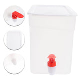 1Pc White Refrigerator Kettle with Faucet Water Jug for Home and Restaurant Beverage Storage V1369-AZ3-W-15945