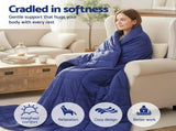 Giselle Bedding Weighted Blanket 9KG Kids Adults Heavy Gravity Relax Calm Blue WBLANKET-CT-9KG-BU