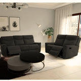 Fabric Motion Recliner Sofa Set Cosmic Dark Gray Manual 32 Seater V195-COSMIC-DARK