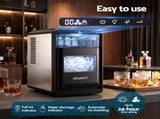 Devanti Ice Maker Crescent Ice 16pcs Countertop Machine 12KG/24H for Home IM-ZB-12M-BK
