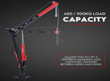 900kg Swivel Hydraulic Crane Hoist 12V Electric Jack V379-ESWIVLCRANE001