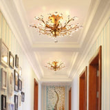 Crystal Chandelier Vintage, 4 Lights, Gold V178-34641