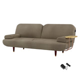 LEVEDE CONVERTIBLE SOFABED WITH USB CHARGE AND SIDE TABLE SOFABED1008-KH