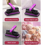Purple Cordless Handheld Mite Removal Vacuum - UV Sanitising Light, High Suction, Auto Shut-Off V888-ELOSUNG53086