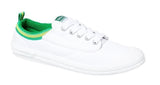 Volley International Mens Sneakers Casual Lace Up Shoes Canvas - White/Green/Gold V563-VOLLEY-INTL-WHTGRNGLD-2UK