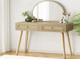 Artiss Dressing Table Set Rattan Frances FUR-W-DRESS01-RAT-WD