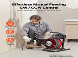 Drain Cleaner Machine 23m x 13mm, Sewer Snake Auger Manual Feed with 4 Cutters & Air-activated Foot V952-SDJJKLSGDSTJGDO6A002V3