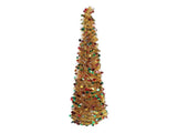 4.9ft PET Foldable Artificial Xmas Tree Sequin Pop Up Xmas Tree for Home Holiday Decoration Gold V1294-YM0901-3115240121611