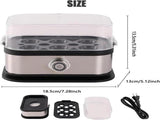Electric Egg Boiler - Egg Boiler 6 Eggs - Made of Stainless Steel - Intelligent Steamer with V1188-ZXY-10441