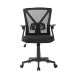 Artiss Mesh Office Chair Mid Back Black OCHAIR-H-M02-BK