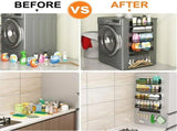 CARLA HOME 5 Pack Magnetic Spice Rack for Fridge Kitchen with Hook Bar V178-36504