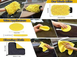22 Pieces Car Wash Kit with Polishing Tools, Rim Brush and Interior and Exterior Car Care V1189-LC-QP-00866