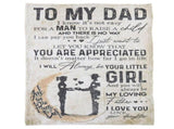 Dad Blanket Father's Day Theme Dual Sides Personalized Wide Application Sofa Throw Blanket for V1294-YM0718-3117220136313