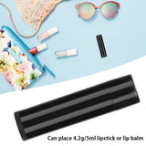 100Pcs 4.2g/5ml Mini Empty Lipstick Tube DIY Black Round Lip Balm Container Cosmetic Tools V1294-YM0901-3117200055211