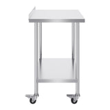24 x 36 x 40 Inch Stainless Steel Work Table, Commercial Food Prep Worktable with Casters, Heavy V952-CFBXGGZTLCDJUI1NFV0