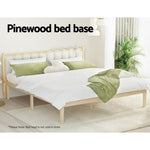 Artiss Bed Frame King Size Wooden Base Mattress Platform Timber Pine BRUNO WBED-BRUNO-K-WD-AB