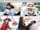 3 Pairs Touch Screen Gloves with Snow Flower Pattern, Warm Knit Winter Gloves Christmas Gifts V1189-LWWAL-20260325-00029