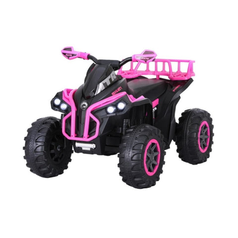 Rigo Kids Ride On Car ATV Quad Motorbike Storage Rack Electric Toys 12V Pink RCAR-MBIKE-ATV-L-PK