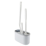 4 Pieces Toilet Bowl Brush Set Punch Free Wall Mounted Toilet Brush Holder with 3 Brush for Bathroom V1294-YM0521-3117230080912