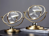 White Black Rotating Hourglass Clock Home Decor Time-Keeping Device High-Quality Materials V1347-115-BLA-36070
