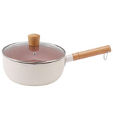 Non Stick Saucepan With Lid White Baby Complementary Food Small Pot Home Kitchen Instant Noodles V1294-YM0901-3113230192613