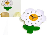 Flower Shaped Wall Clocks for Kids Cartoon Cute Exquisite Silent Wall Clock for Living Rooms Offices V1294-YM0703-3115230027412