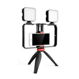 Vlogging Live Broadcast Led Selfie Light Video Rig With Smartphone Handle And Tripod PRL-5111ACD