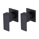 Bathroom Shower Bath Hot and Cold Square Mixer WATERMARK Certified in Black V63-847901