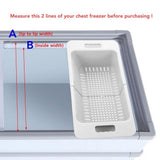 Chest FreezerDeep Freezer Organizer, Chest Storage Basket Adjustable Bin Divider with Handle for V1369-AZ3-W-16194