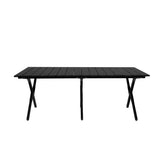 Levede Folding Camping Table Chair Set Black OD1049-BK