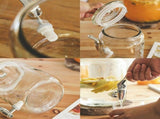 Thickened Glass Drink Dispenser Beverage Juice Jar for Water, Wine, and Drink Storage and Serving V1366-AZ2-W-12949