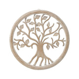 Hand-Carved Round Tree-Of-Life Wall Art 40x40cm V637-33736TRE