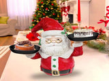 Christmas Snowman Treats Holder Santa Holding Tray Fruit Bowl Rack Resin Home Party Food Snack V1294-YM0523-10321191