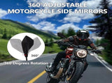 Universal 10mm 8mm Rearview Mirrors with 7/8" Handlebar Mount Side Mirror Fits Motorcycle/ATV for V1369-AZ3-W-21514