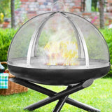 Firepit Spark Screen Lid, 30" Diameter, Outdoor Firepit Ring Cover Round Accessories, Fire Pit Metal V952-HKWZ201BXGQXT4Q0KV0