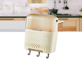 Wall Mounted Chopstick Holder with Hooks Self Adhesive Wall Mounted Chopstick Storage Box Kitchen V1294-YM0901-3118240097711