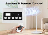DEVANTI 16" 5-in-1 Rechargeable Fan for Pedestal Table Floor Wall Ceiling PF-RC-16IN-WH