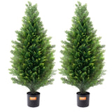 VEVOR 2 Pack 3' Artificial Cedar Topiary Tree Faux Plant UV Decor In/Outdoor V952-XSRGXJS36YCAQ7I5UV0