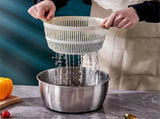 Salad Spinner Fruit and Vegetable Dryer with Milky Liner V1263-JX-5379