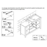Keezi Baby Changing Table Diaper Station Drawers Chest Cabinet Nursery Furniture BABY-CHEST-WHITE-AB