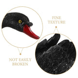 Realistic Floating Swan Sculpture Black Plastic Outdoor Garden Pond Decoration Statue V1369-AZ3-W-18706