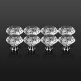 16Pcs Crystal Glass Cabinet Knob Diamond Shape 40mm Drawer Cupboard Handle Pull V1294-YM0901-AU-07ZH-DIB02