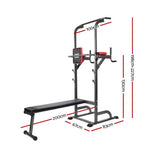 Everfit Weight Bench Chin Up Bar Bench Press Home Gym 380kg Capacity FIT-CHINUP-BENCH