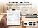 Foldable Bluetooth Keyboard with Magnetic Stand,Aluminum Alloy Mini Quiet Folding Portable V1107-888-75142-WHT