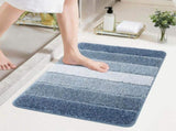 Bathroom Rugs,Ultra Soft Absorbent Bath Mat,Beige Non-Slip TPR Backing Stays in Place, Machine V1107-113-76917-BLU4