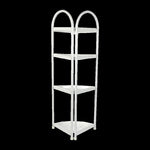 Shower Corner Shelf White Caddy Bathroom Shelves Organiser Bath Storage Rack 4 V63-827131